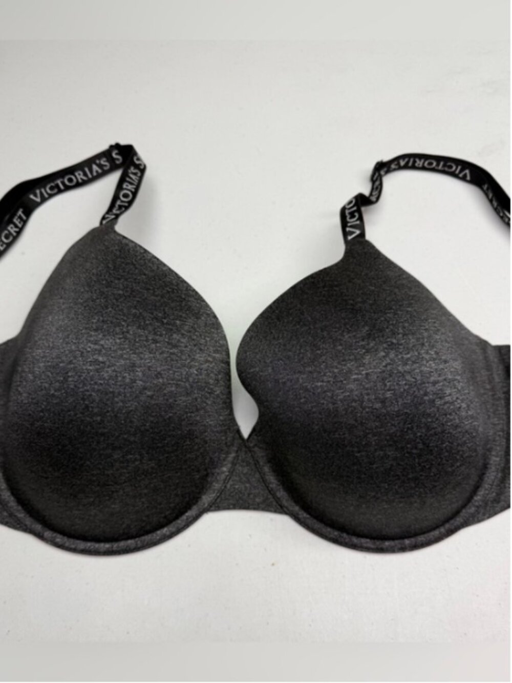 Victoria's Secret T-Shirt Lightly Lined Demi Bra Heather Charcoal 38DDD *P1044